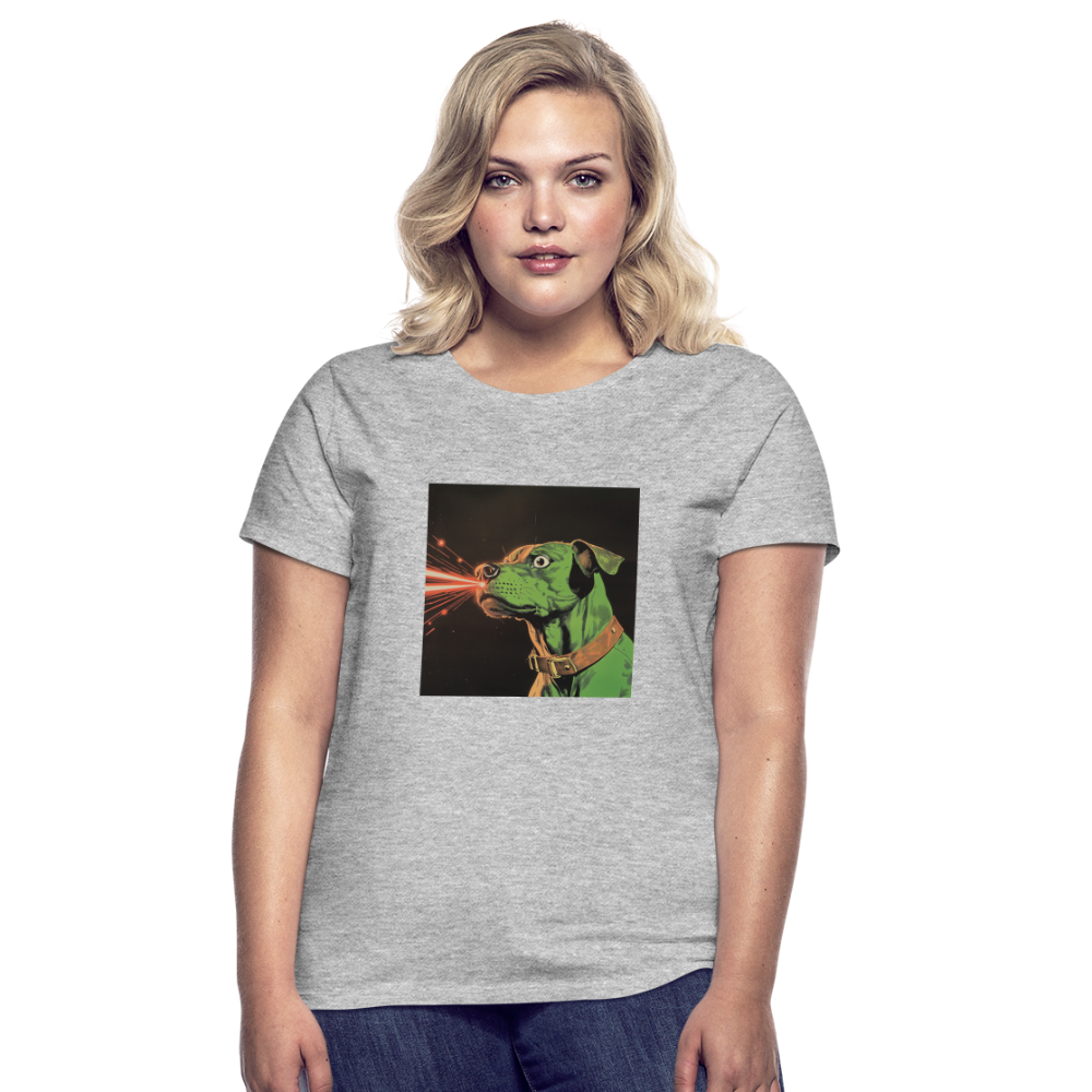Strålhunden, T-shirt dam - gråmelerad