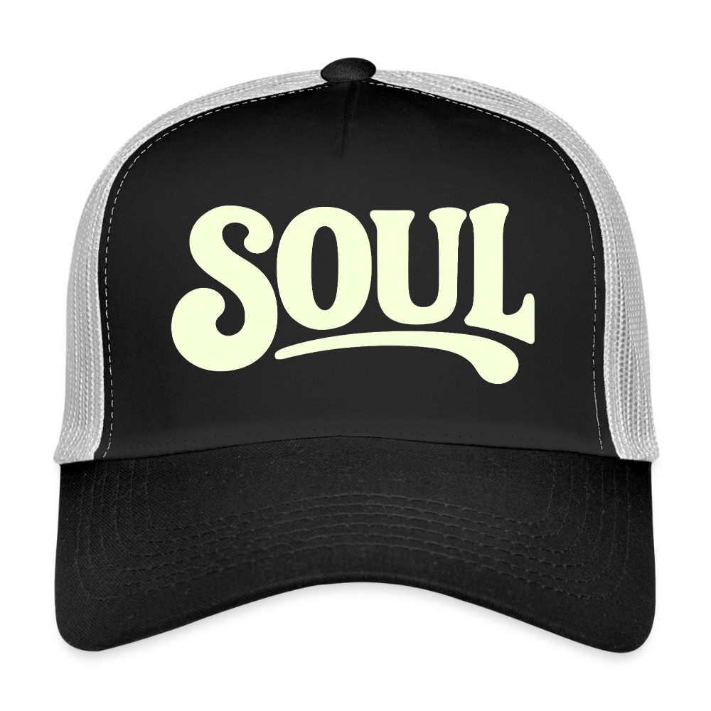 All About Soul, Trucker Cap - svart/stengrå