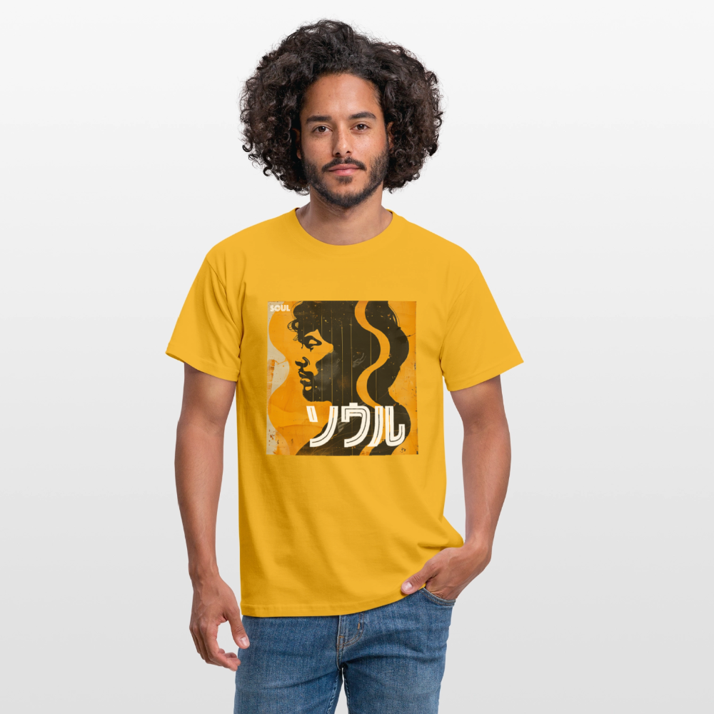 Nippon Grooves, T-shirt unisex - gul
