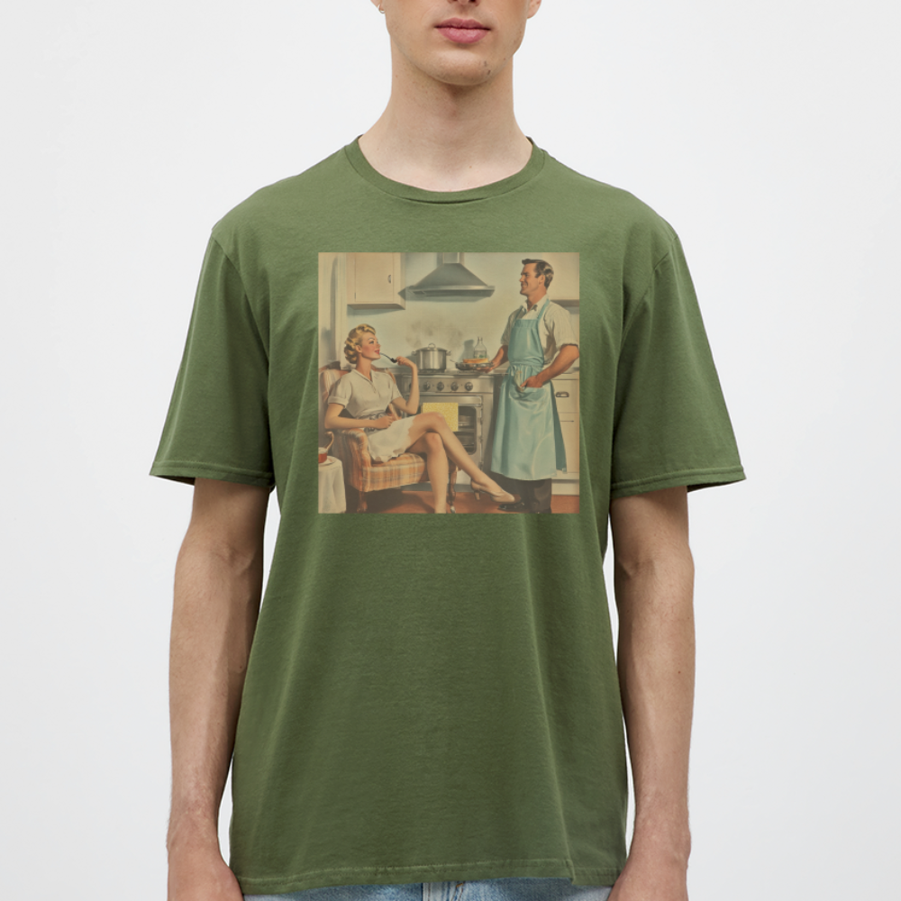 Äta bör man - annars dör man, T-shirt herr - Militärgrön
