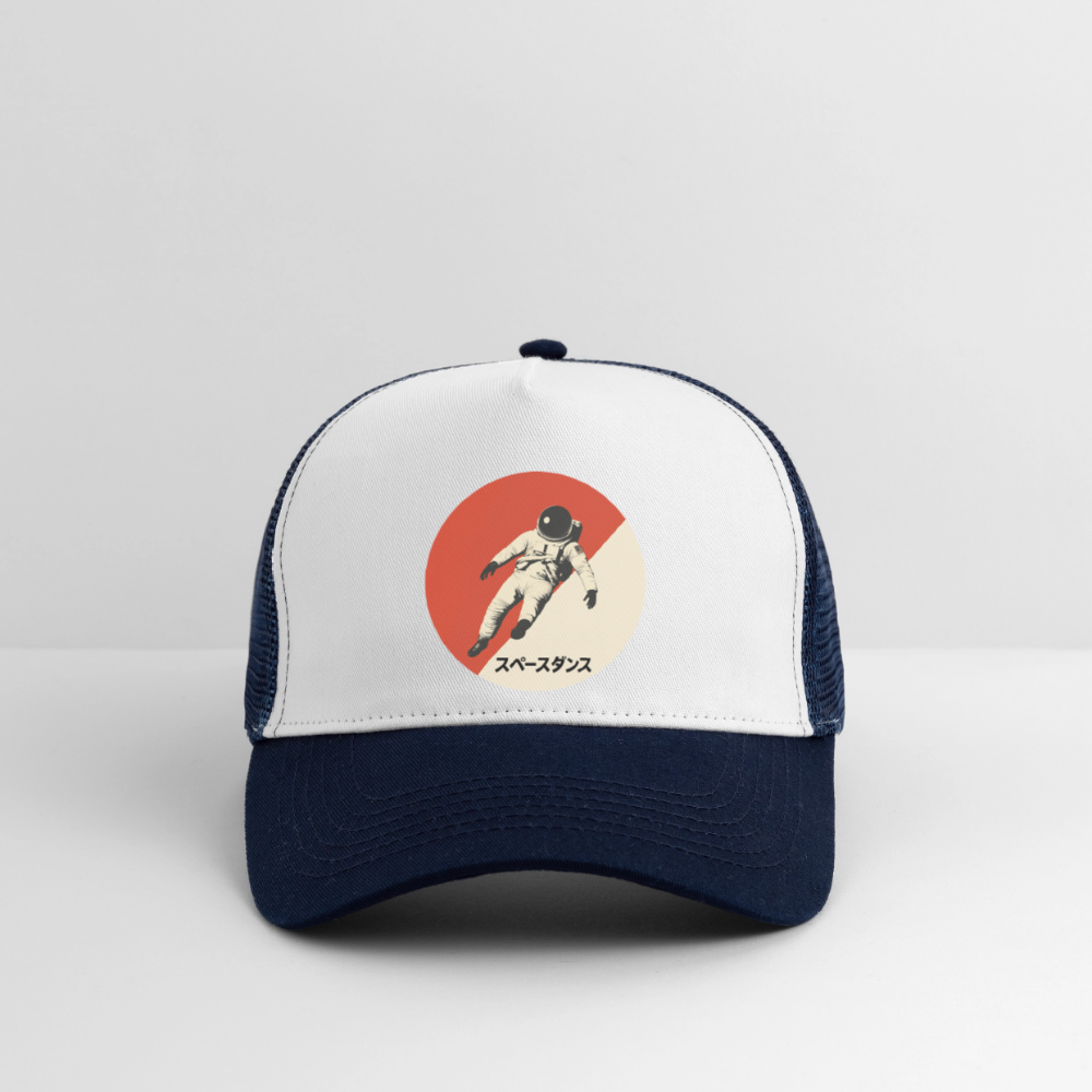 Space Dance, Trucker Cap - vit/marinblå