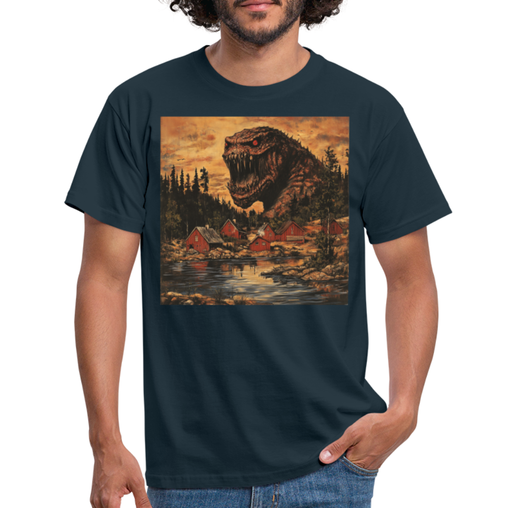 När Draken Vaknade vid Siljan, T-shirt herr - marinblå