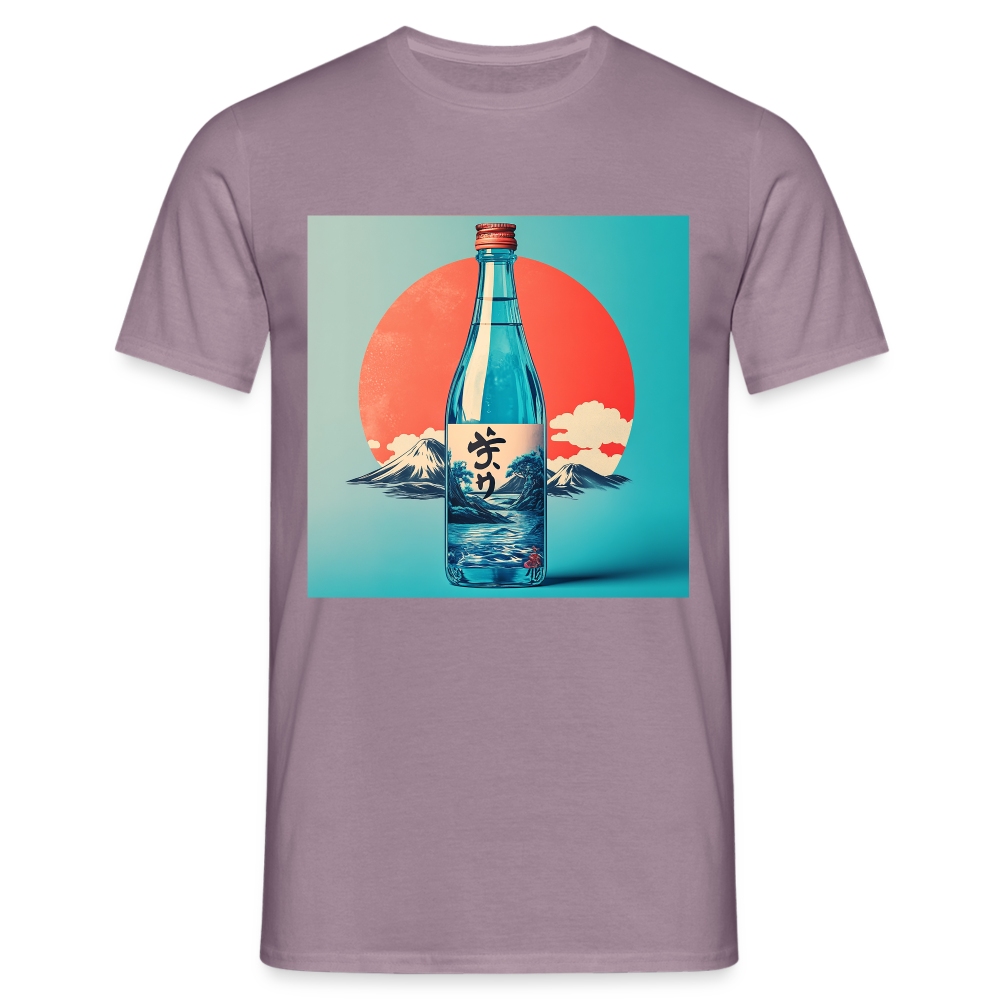 Stillhet i glas, T-shirt herr - lilagrå