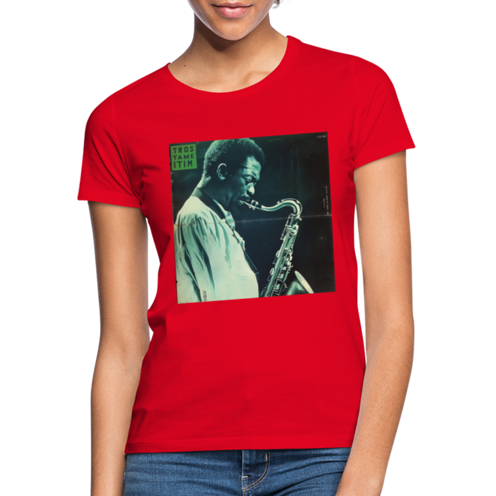Gåtfull figur i jazzens underground, T-shirt dam - röd