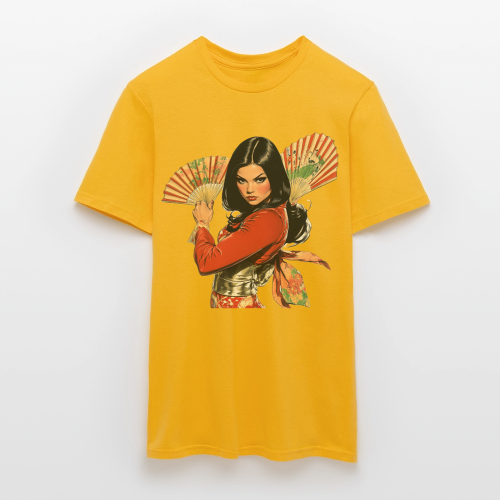Dansen med Solfjädrar: Vindens krigare, T-shirt herr - gul