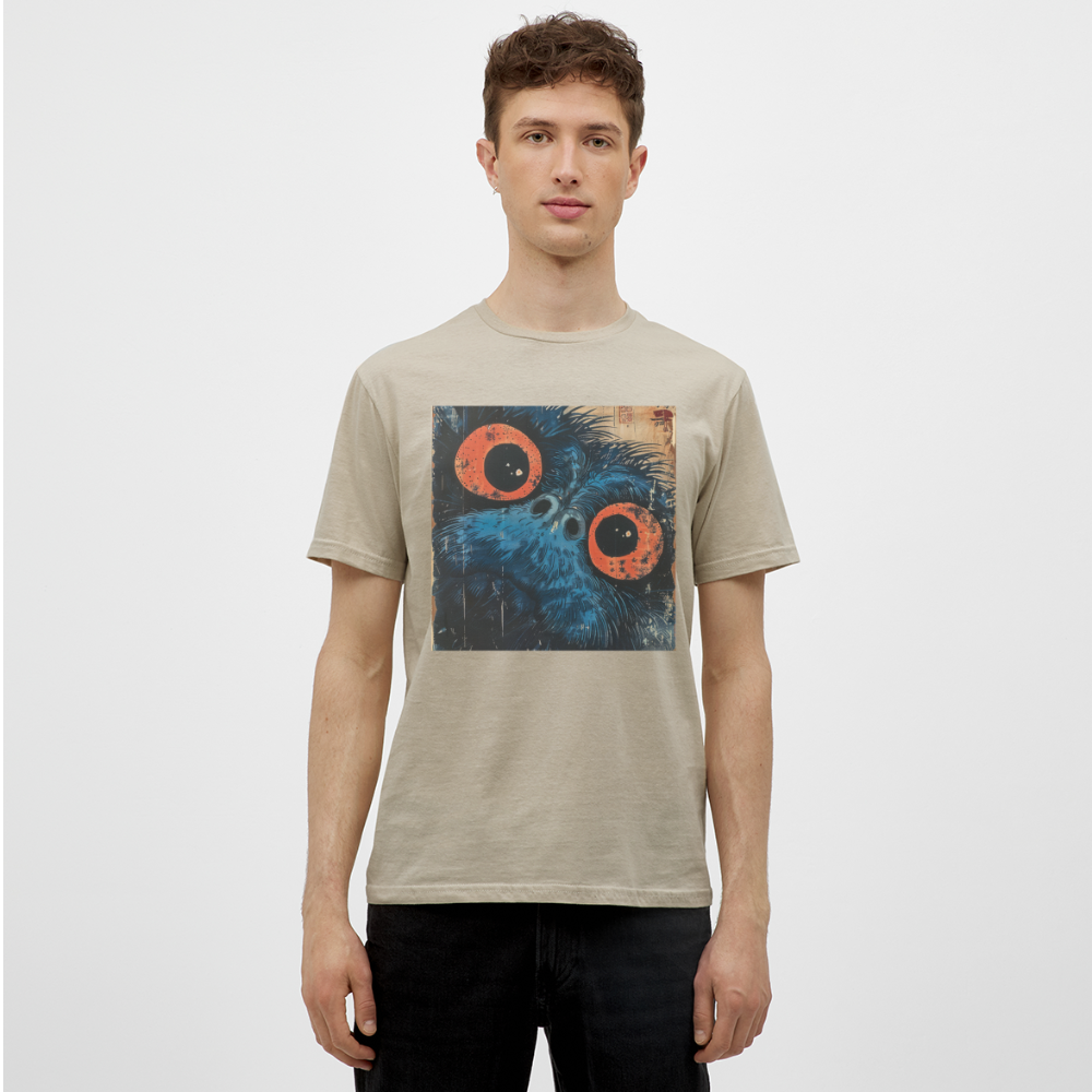 Den blå vännen, T-shirt herr - sandbeige