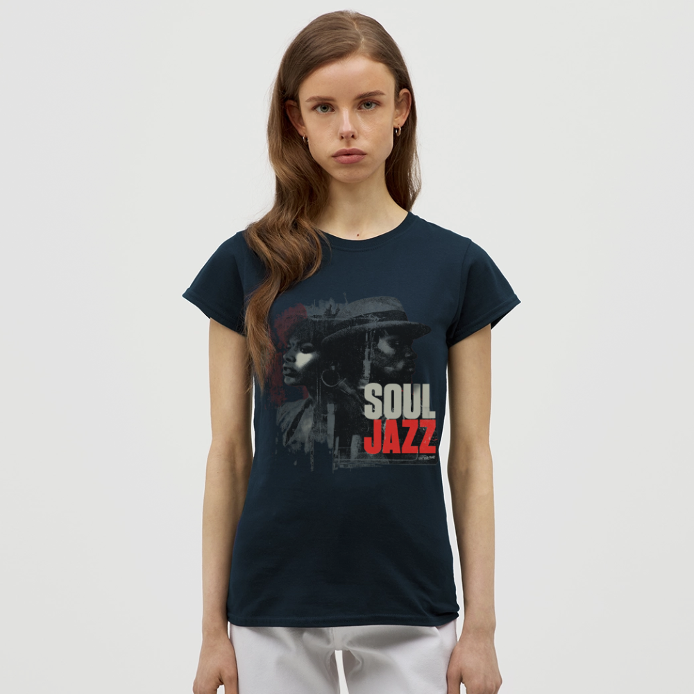 Soul Jazz Experience, T-shirt dam - marinblå