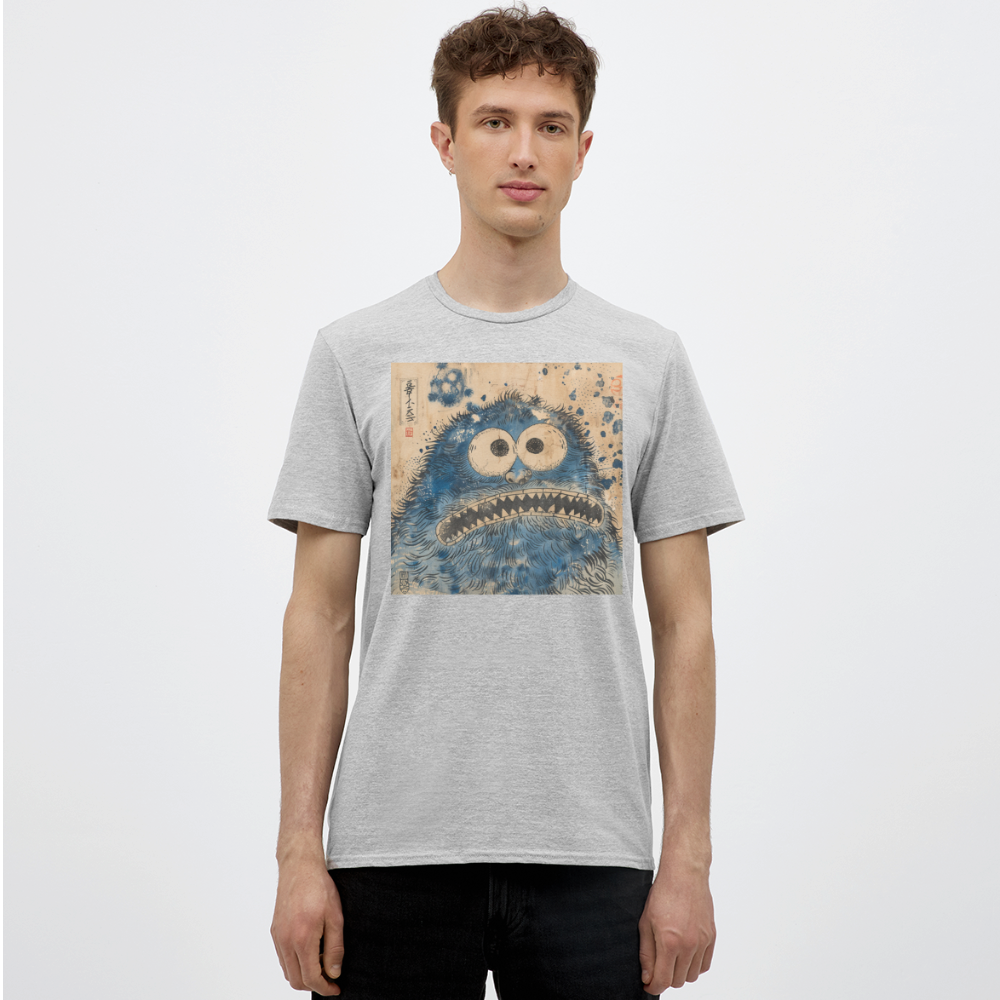 Uramiko ramlar i floden, T-shirt herr - gråmelerad