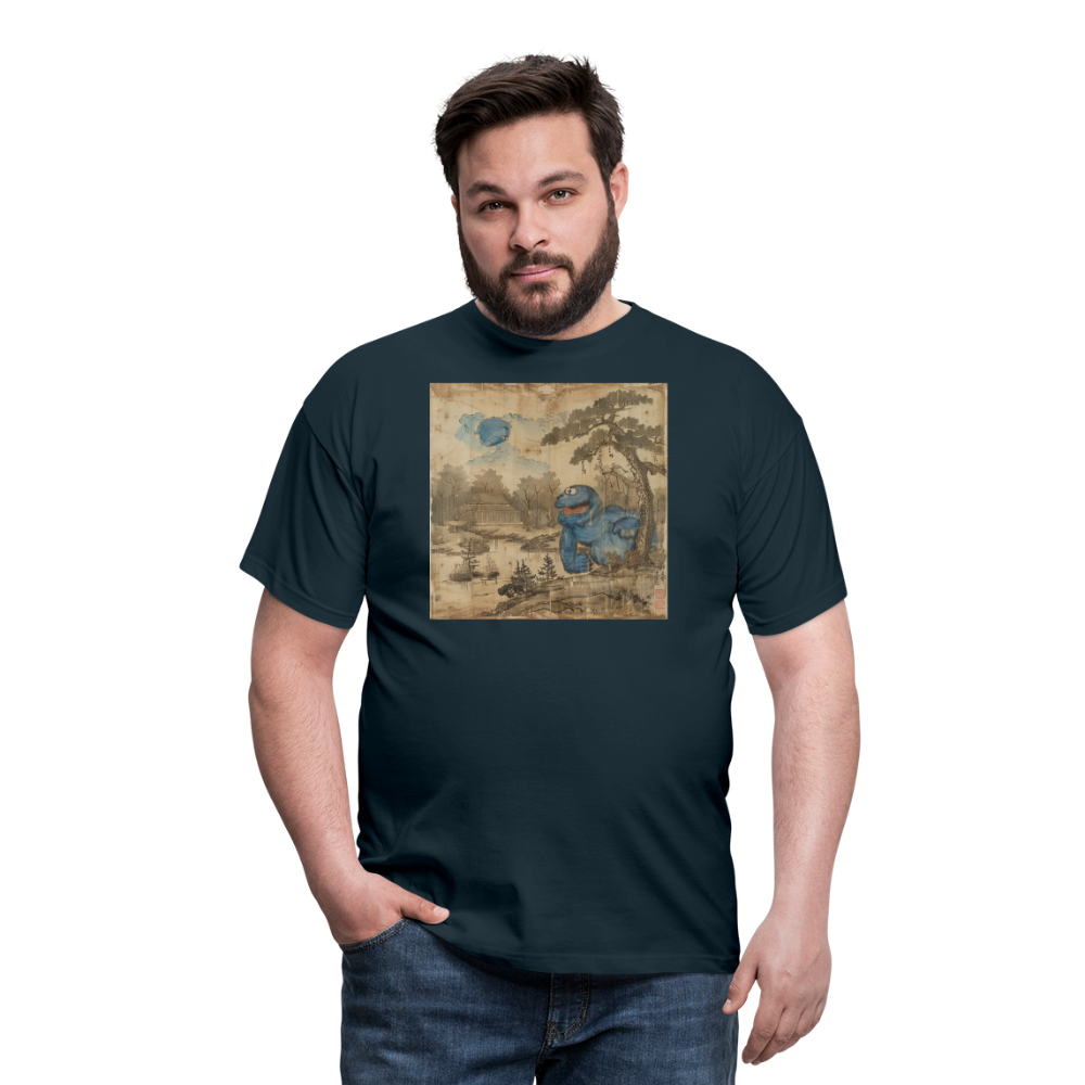 Uramiko vid floden, T-shirt herr - marinblå