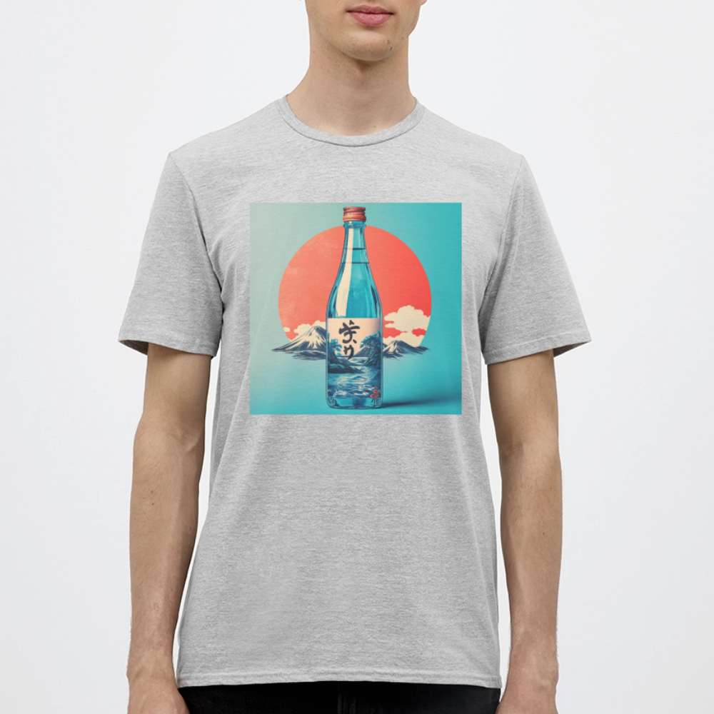 Stillhet i glas, T-shirt herr - gråmelerad