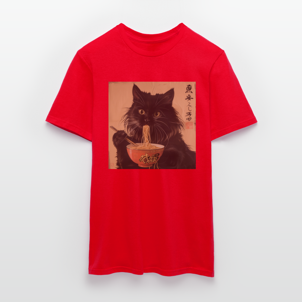 Kejsarens Katt och Ramens Hemlighet, T-shirt herr - röd