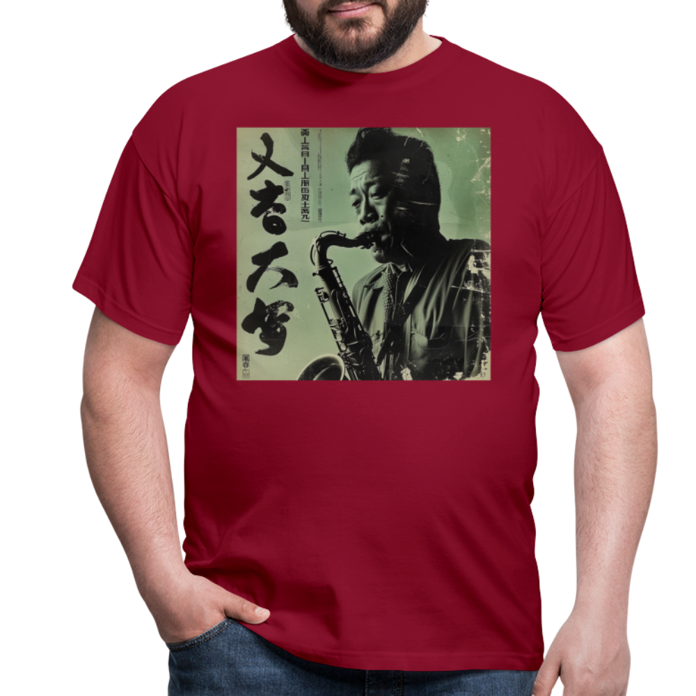 Live Mount Fuji Jazzcafé , T-shirt herr - tegelröd