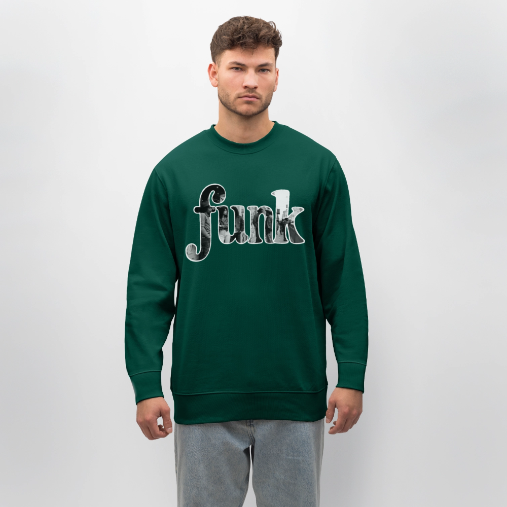 Funk Vibes, Ekologisk sweatshirt CHANGER unisex från Stanley/Stella - skogsgrön