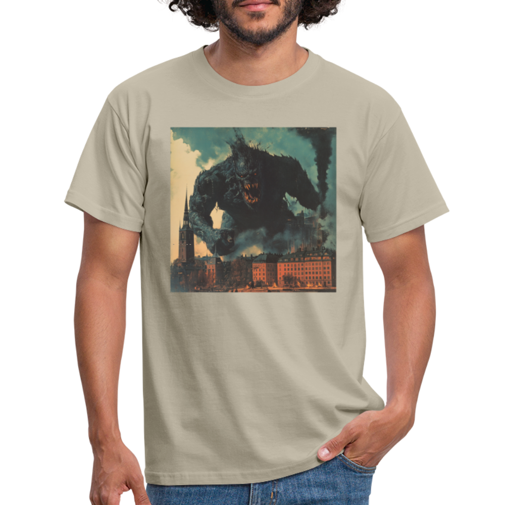 Helvetesstorm över Staden, T-shirt herr - sandbeige