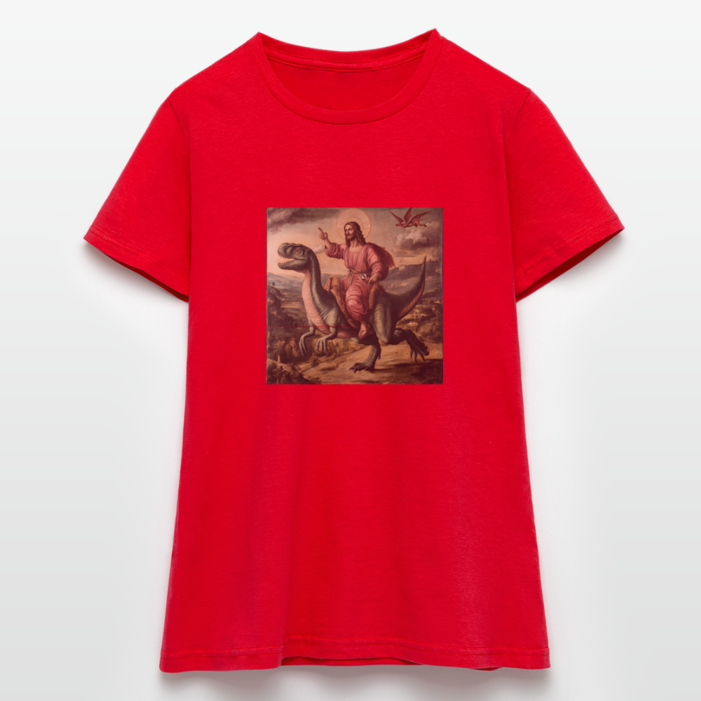 Ritten genom Tiden, T-shirt dam - röd
