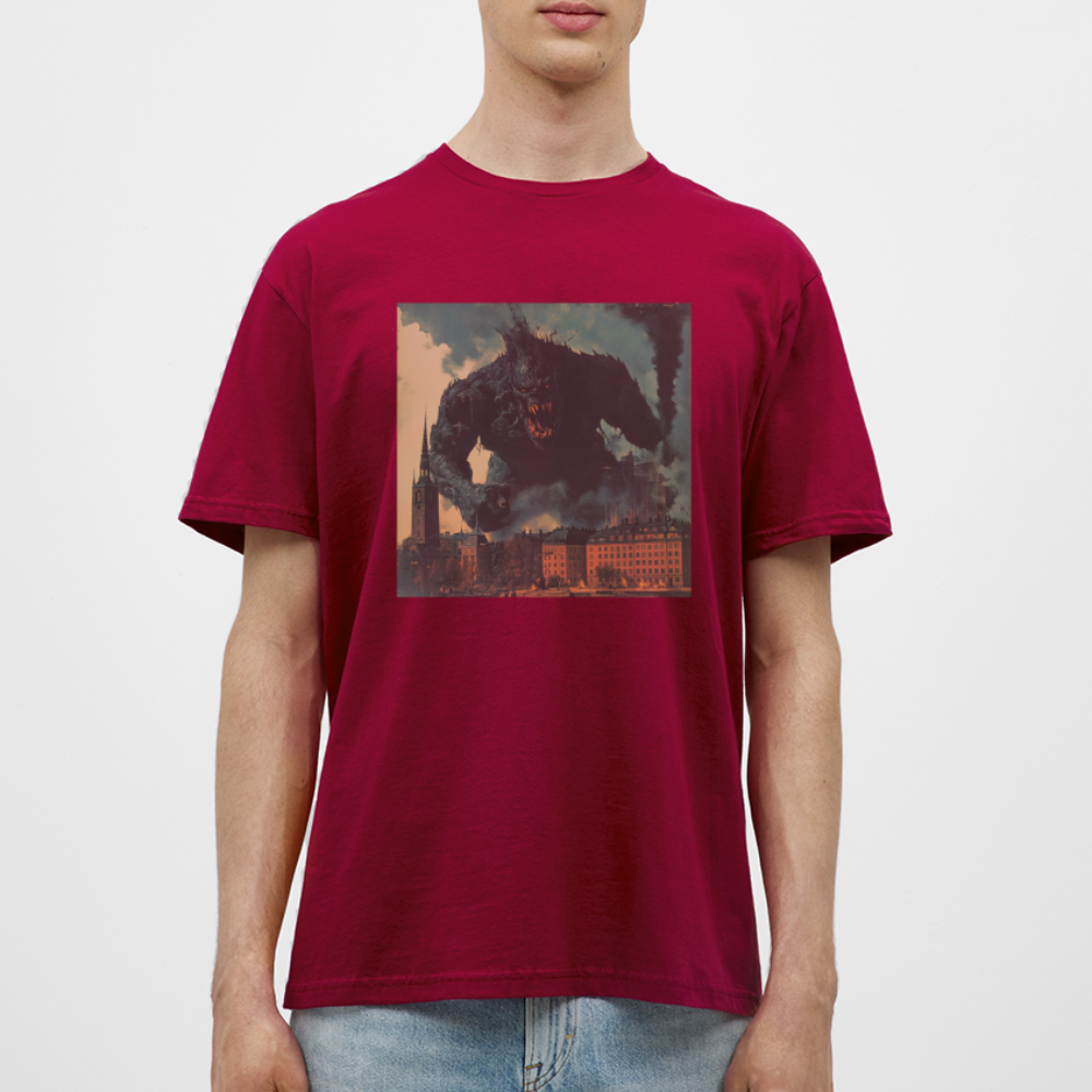 Helvetesstorm över Staden, T-shirt herr - tegelröd