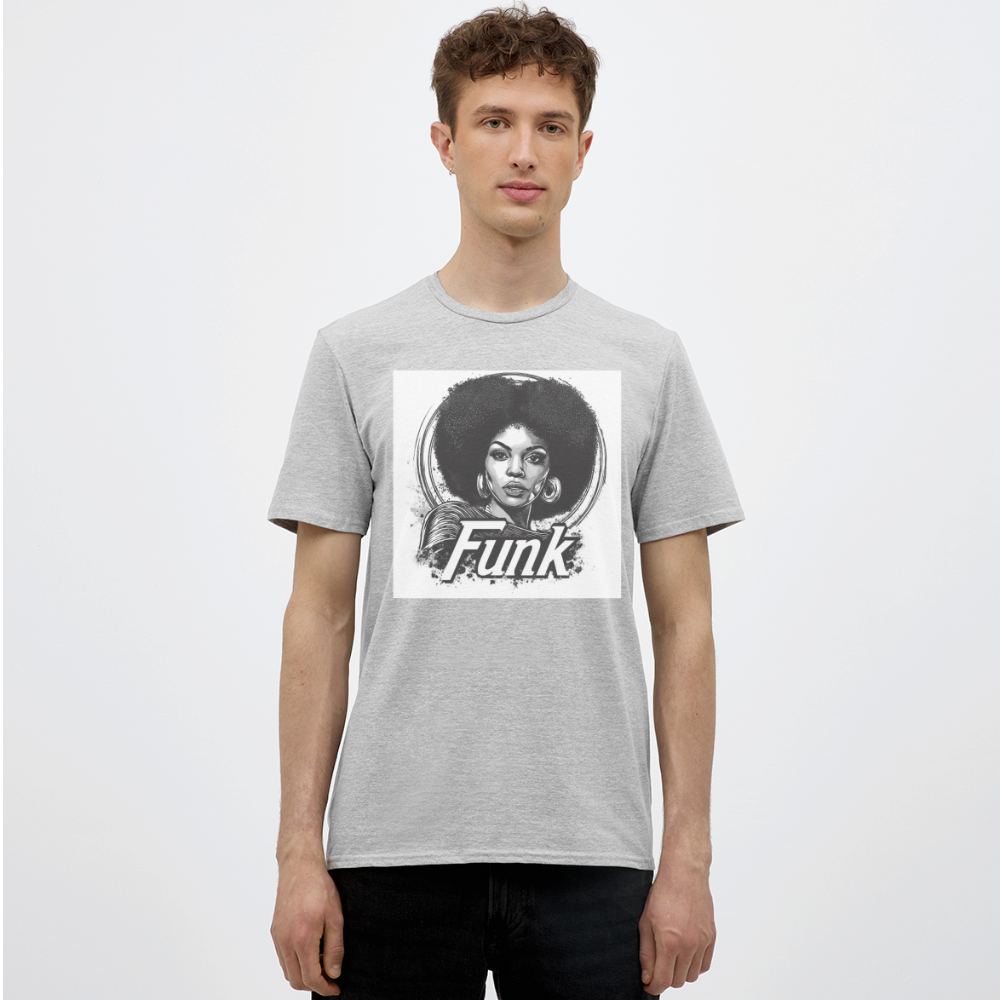 Funk Queen: Power in Motion, T-shirt herr - gråmelerad
