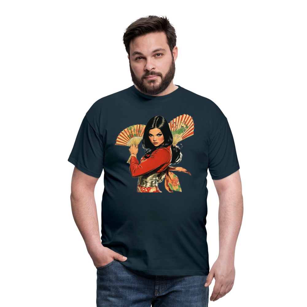 Dansen med Solfjädrar: Vindens krigare, T-shirt herr - marinblå