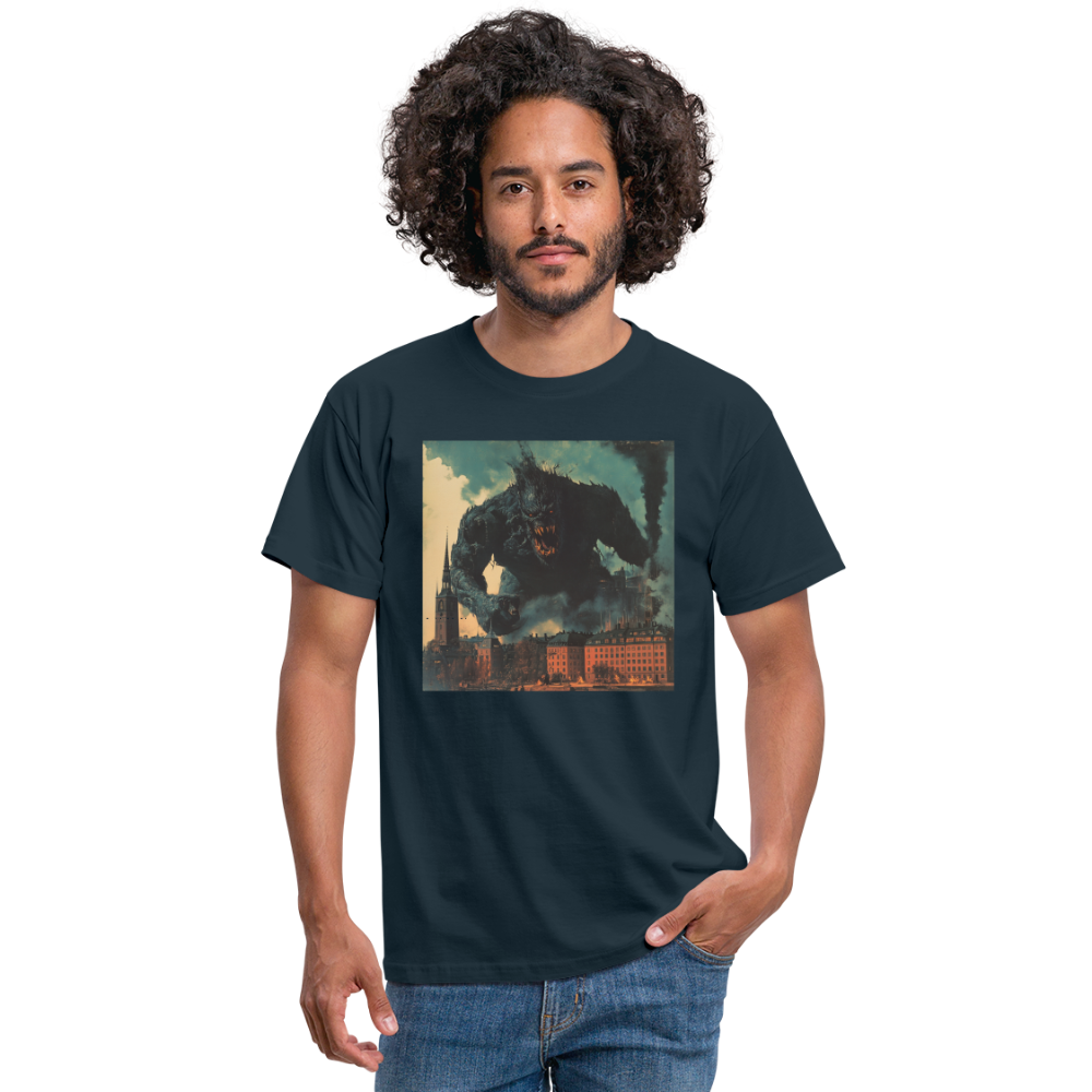 Helvetesstorm över Staden, T-shirt herr - marinblå
