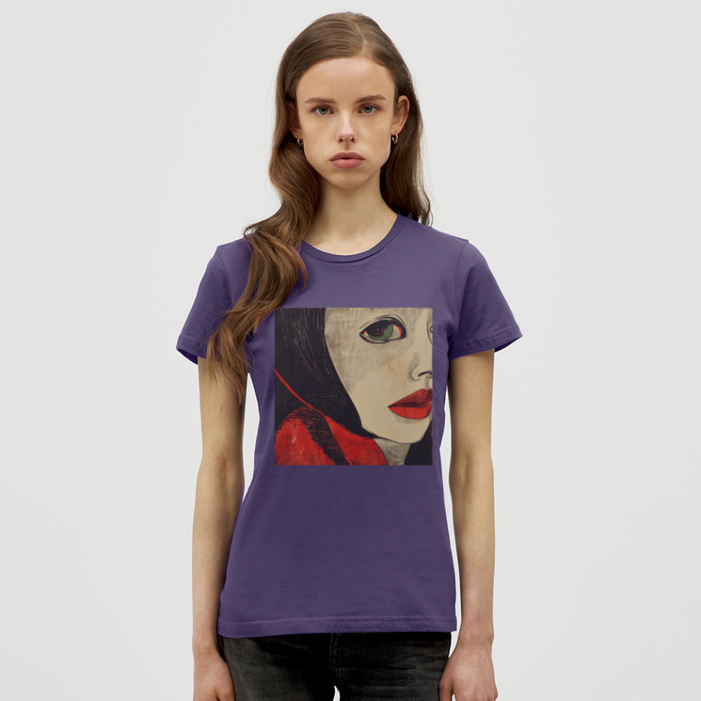 Fiskarfruns öga, T-shirt dam - mörklila