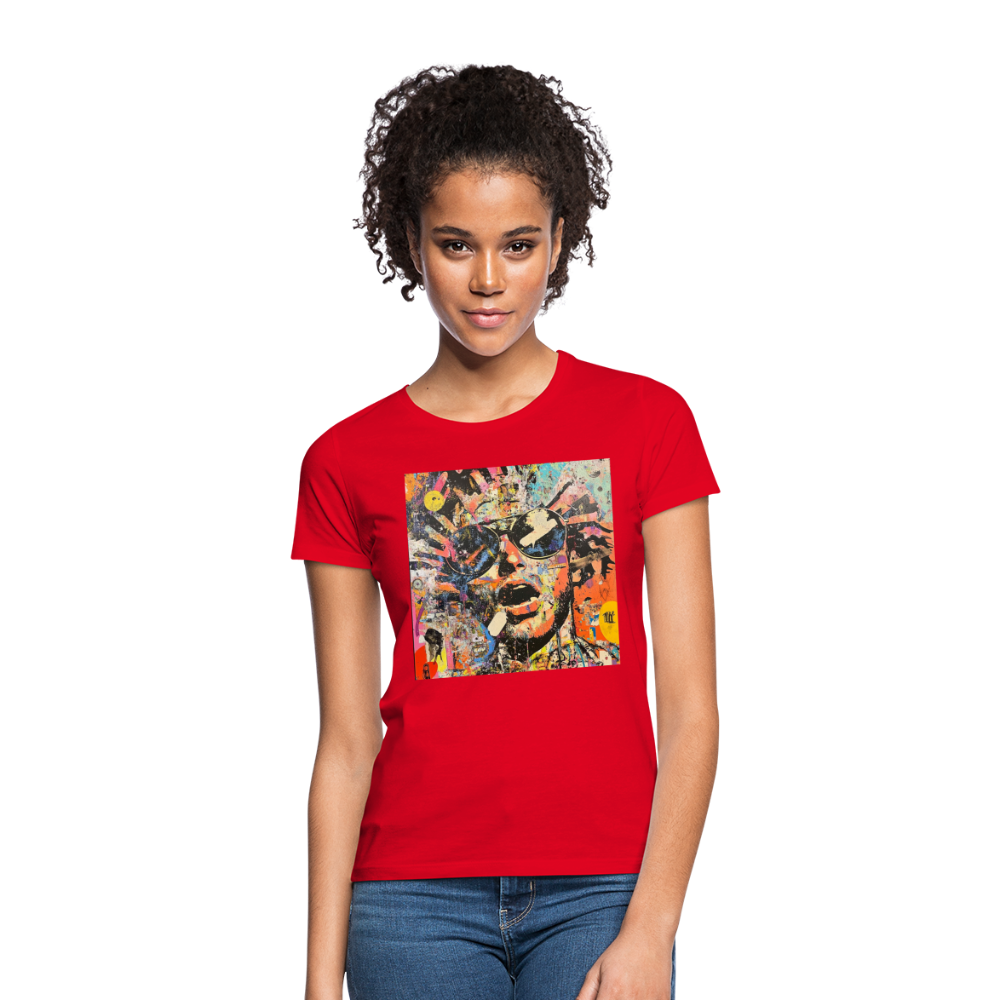 Cosmic Soul Groove, T-shirt dam - röd