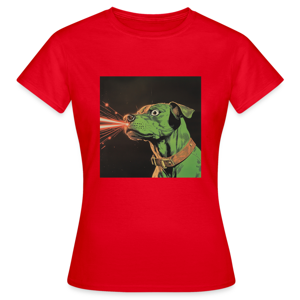 Strålhunden, T-shirt dam - röd