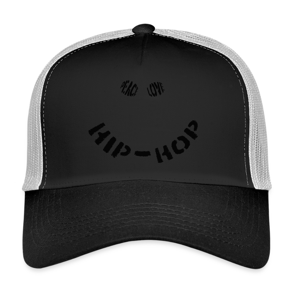 Peace, Love & Hip-Hop, Trucker Cap - svart/stengrå