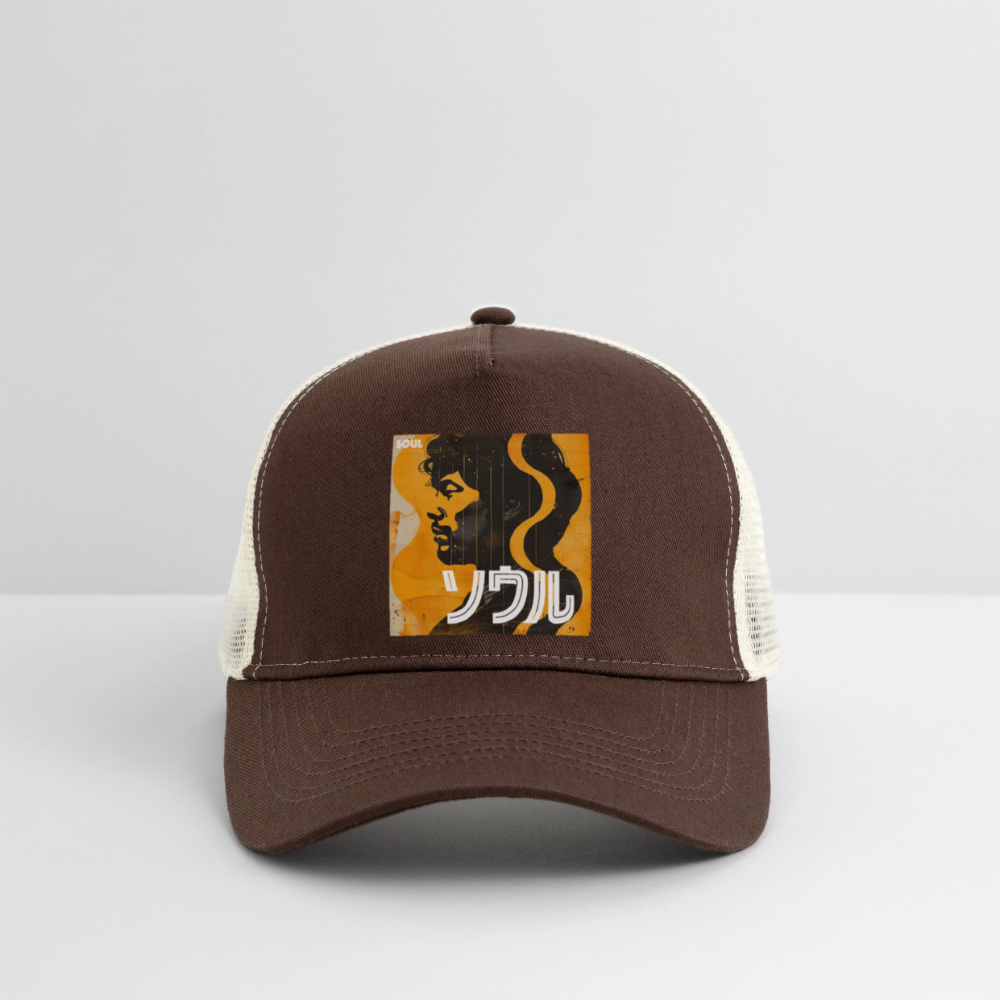 Nippon Grooves, Trucker Cap - brun/beige