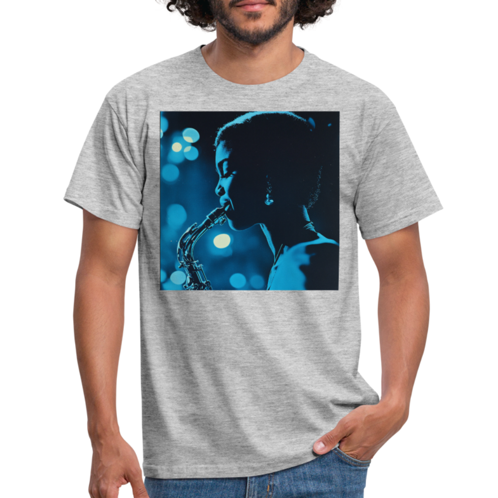 Blå toner i skymningen, T-shirt herr - gråmelerad