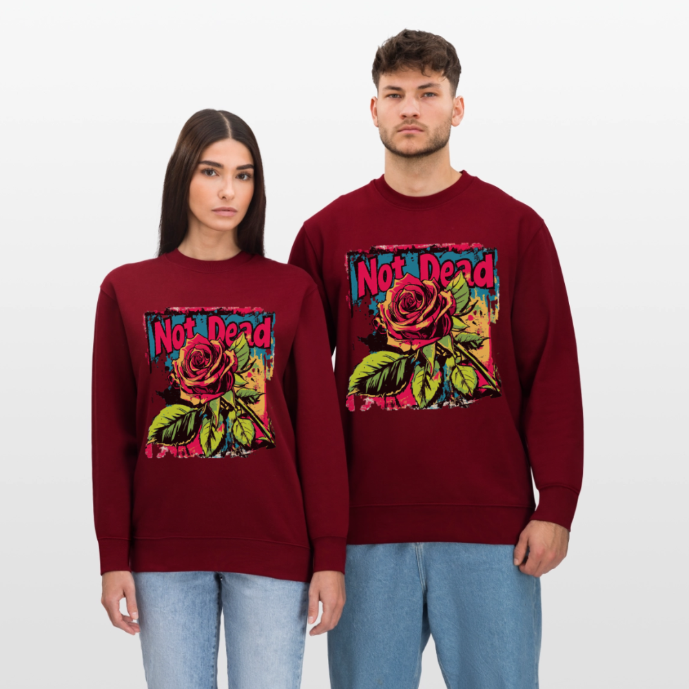 Den Eviga Rosen, Ekologisk sweatshirt CHANGER unisex från Stanley/Stella - vinröd
