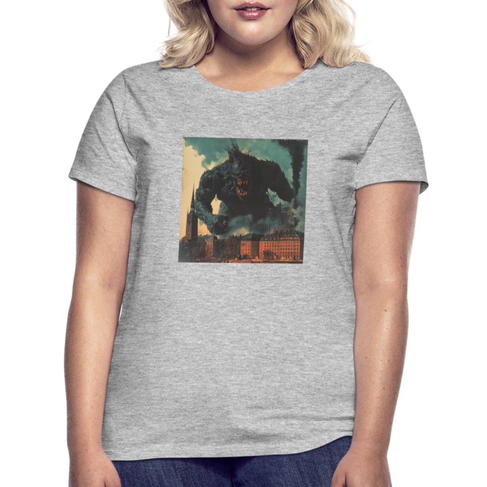 Helvetesstorm över Staden, T-shirt dam - gråmelerad