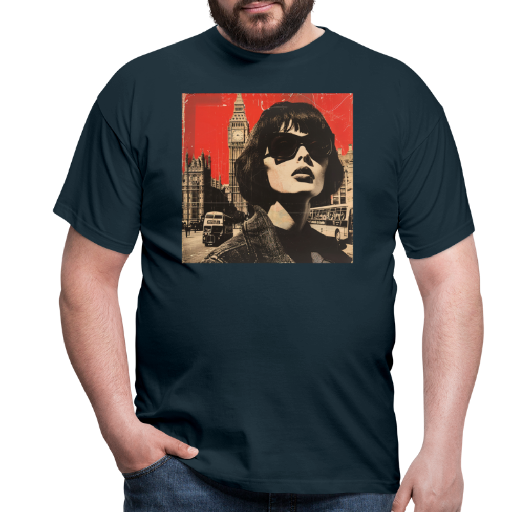 T-shirt herr - marinblå