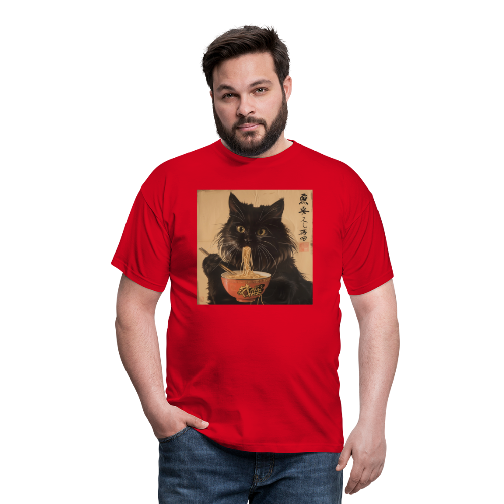 Kejsarens Katt och Ramens Hemlighet, T-shirt herr - röd