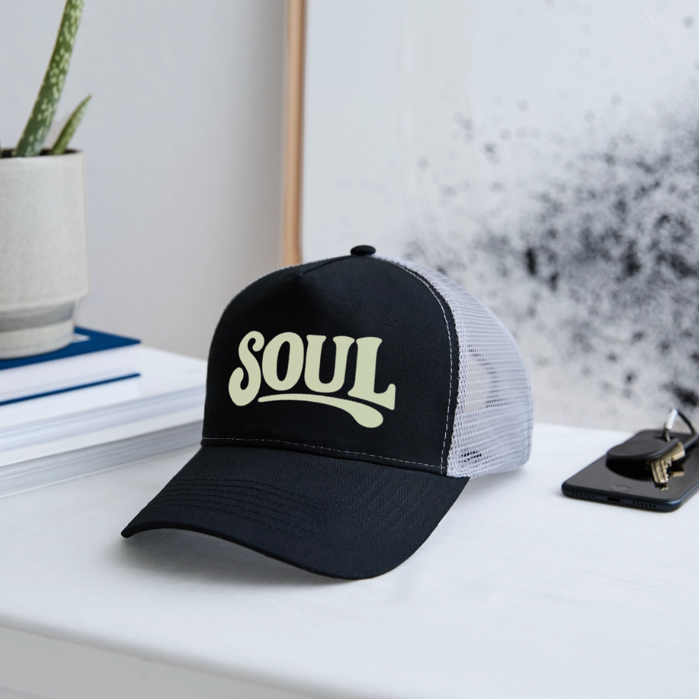 All About Soul, Trucker Cap - svart/stengrå