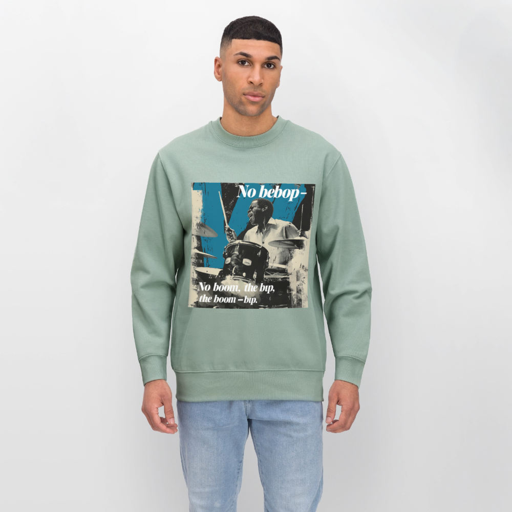 Push It Bebop, Ekologisk sweatshirt CHANGER unisex från Stanley/Stella - ljus grågrön