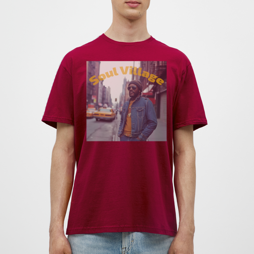 Soul Village, T-shirt herr - tegelröd