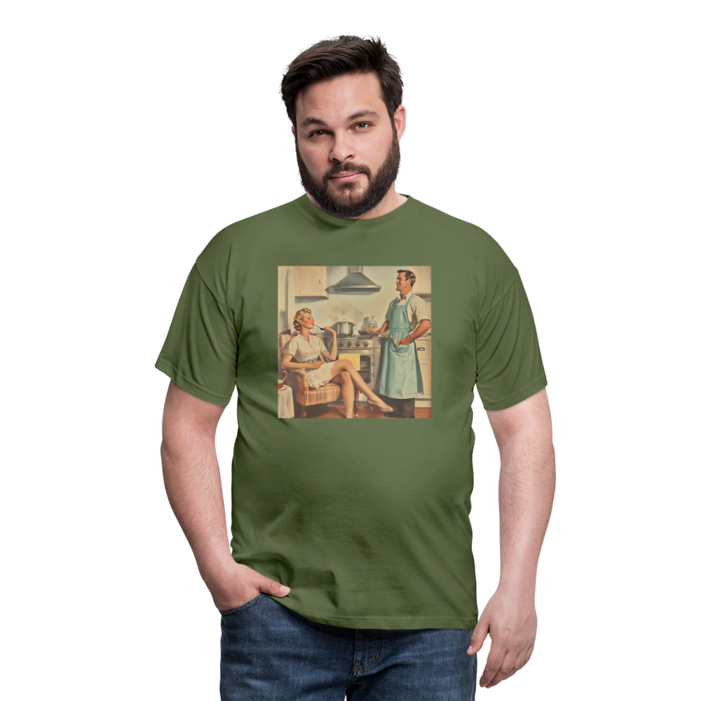 Äta bör man - annars dör man, T-shirt herr - Militärgrön