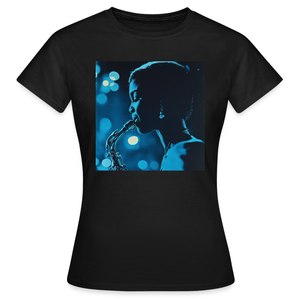 Blå toner i skymningen, T-shirt dam - svart