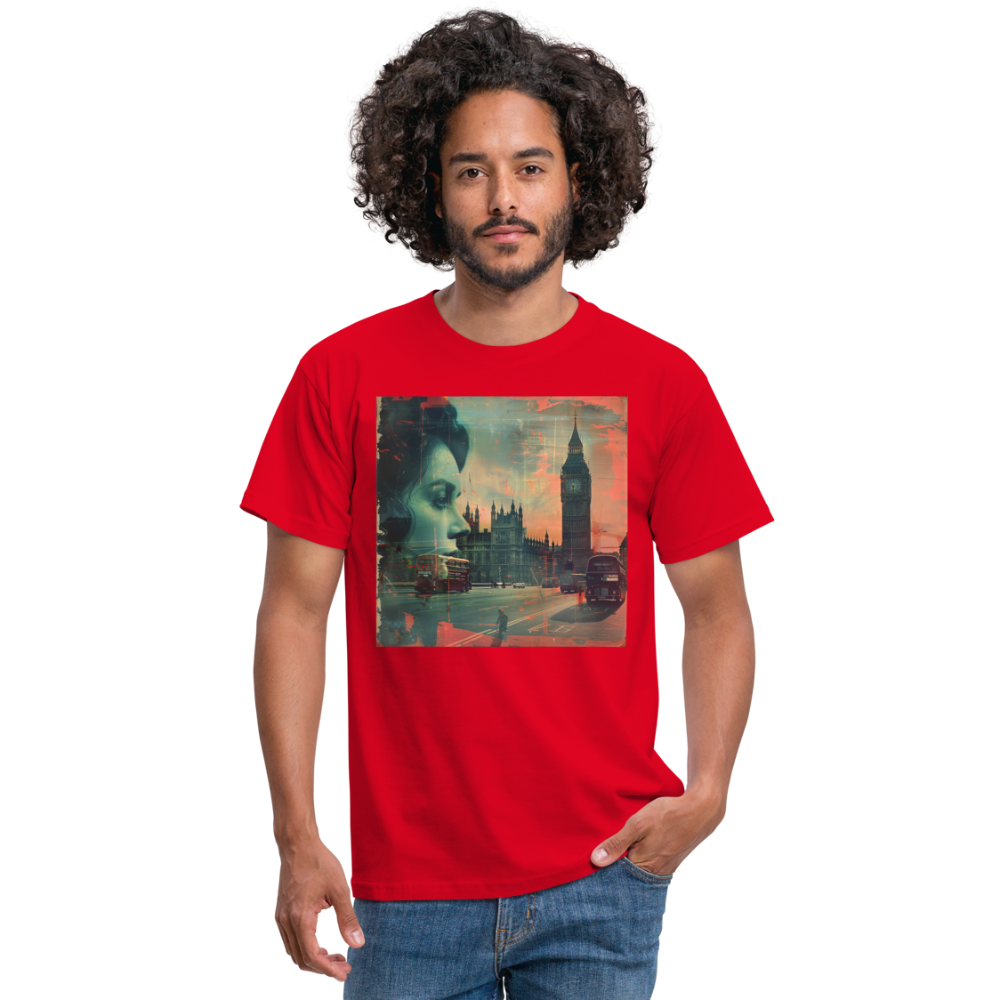 The Beat of London, T-shirt herr - röd