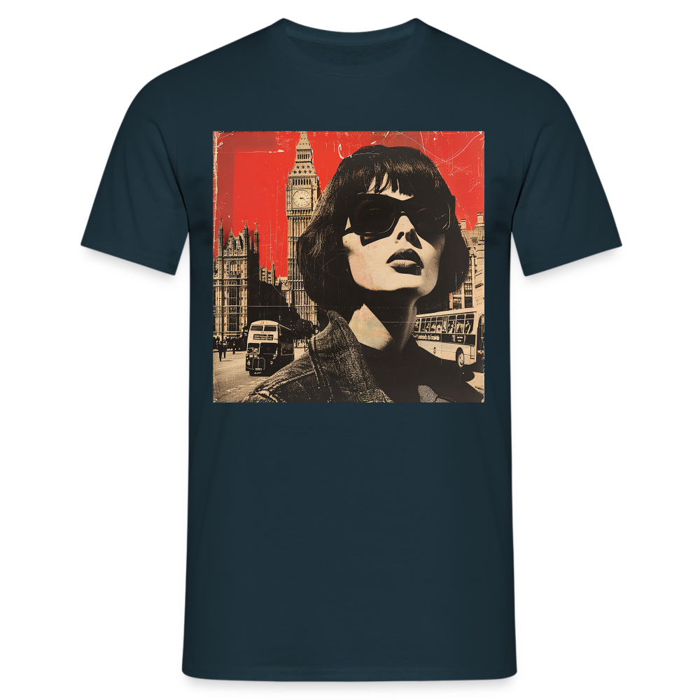 T-shirt herr - marinblå