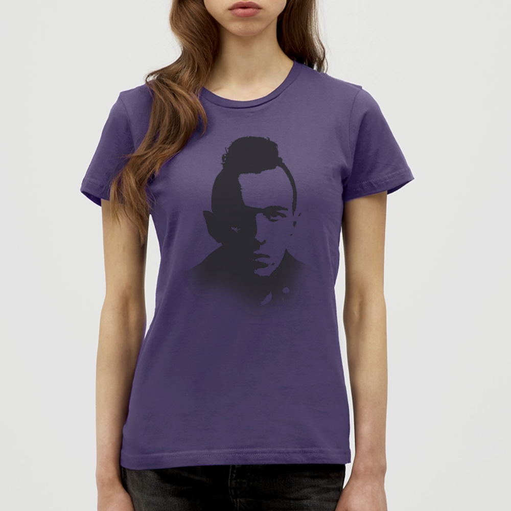 Stencil of Rebellion, T-shirt dam - mörklila