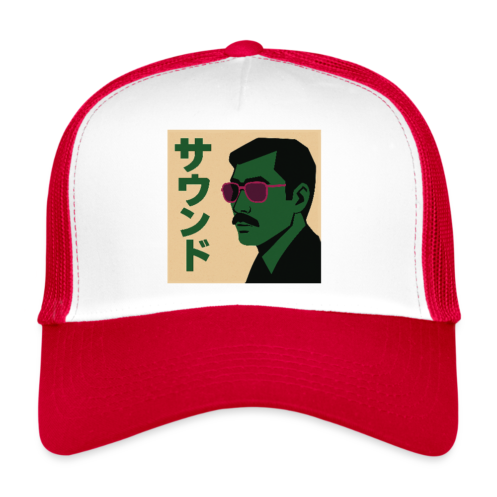 Nippon Sound, Trucker Cap - vit/röd