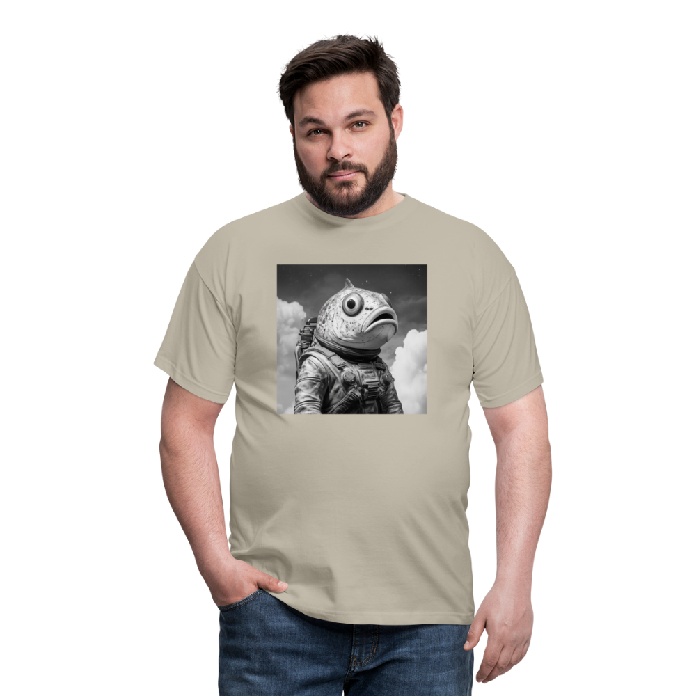 En ensam simtur i universum, T-shirt herr - sandbeige