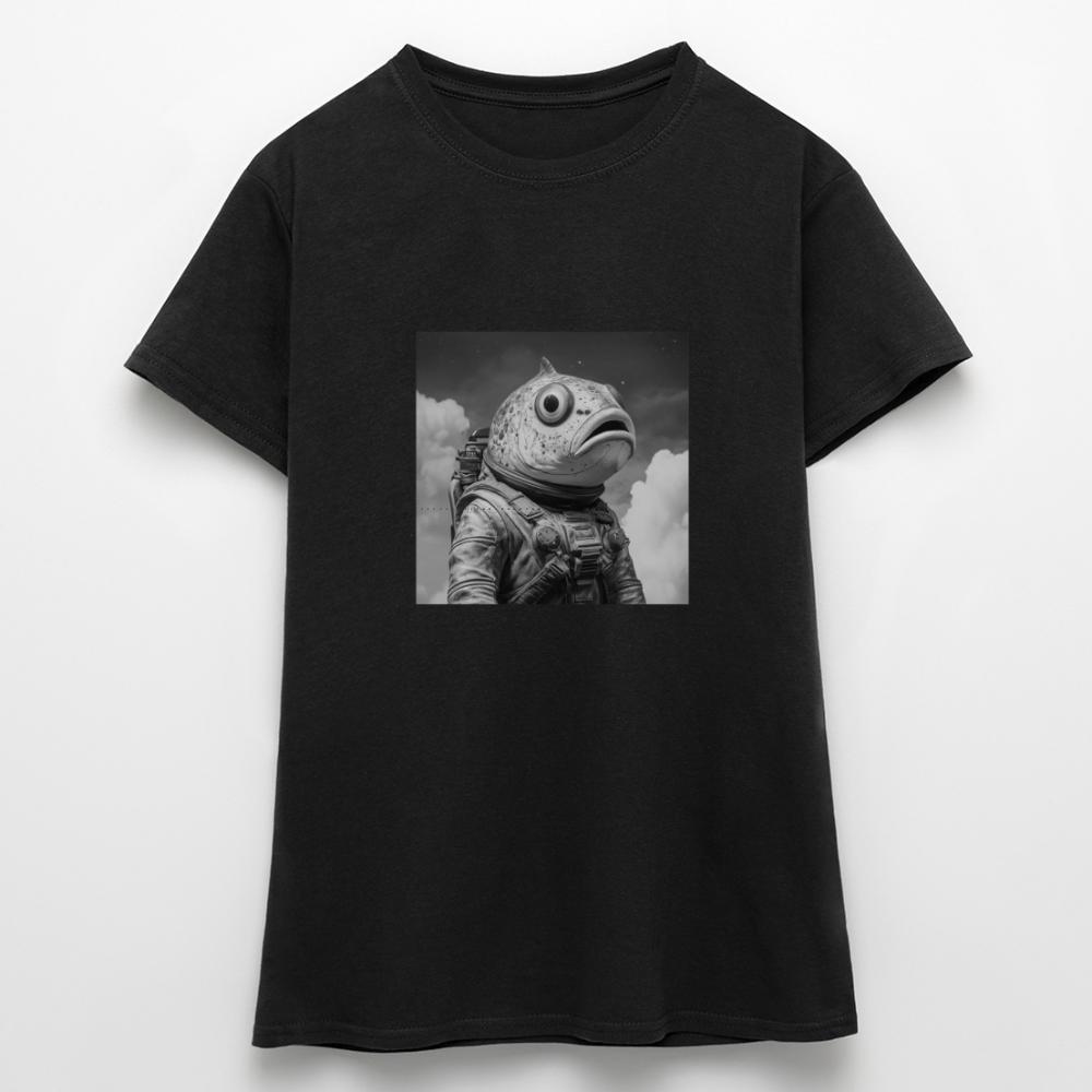 En ensam simtur i universum, T-shirt dam - svart