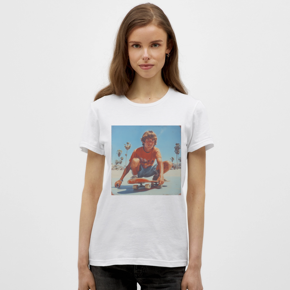 Sunset Vibes, 70s Style, T-shirt dam - vit