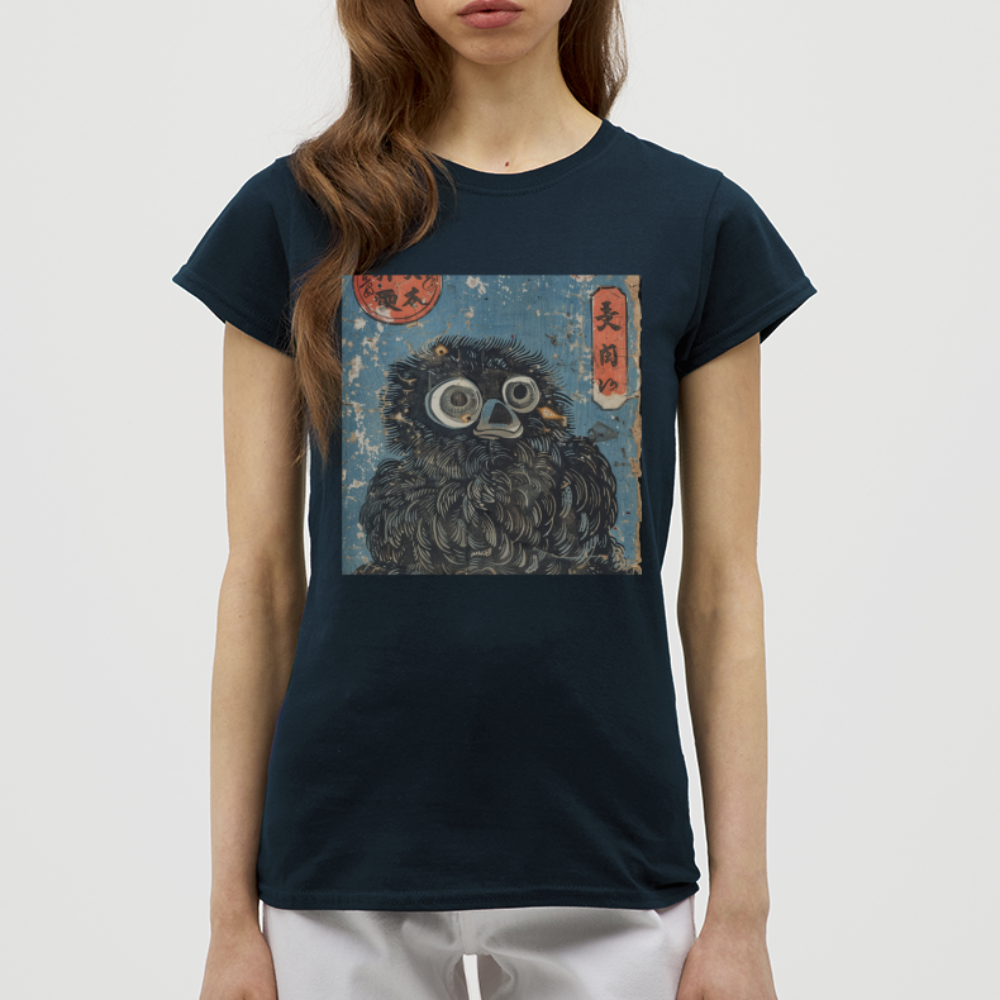 Denimiko, T-shirt dam - marinblå