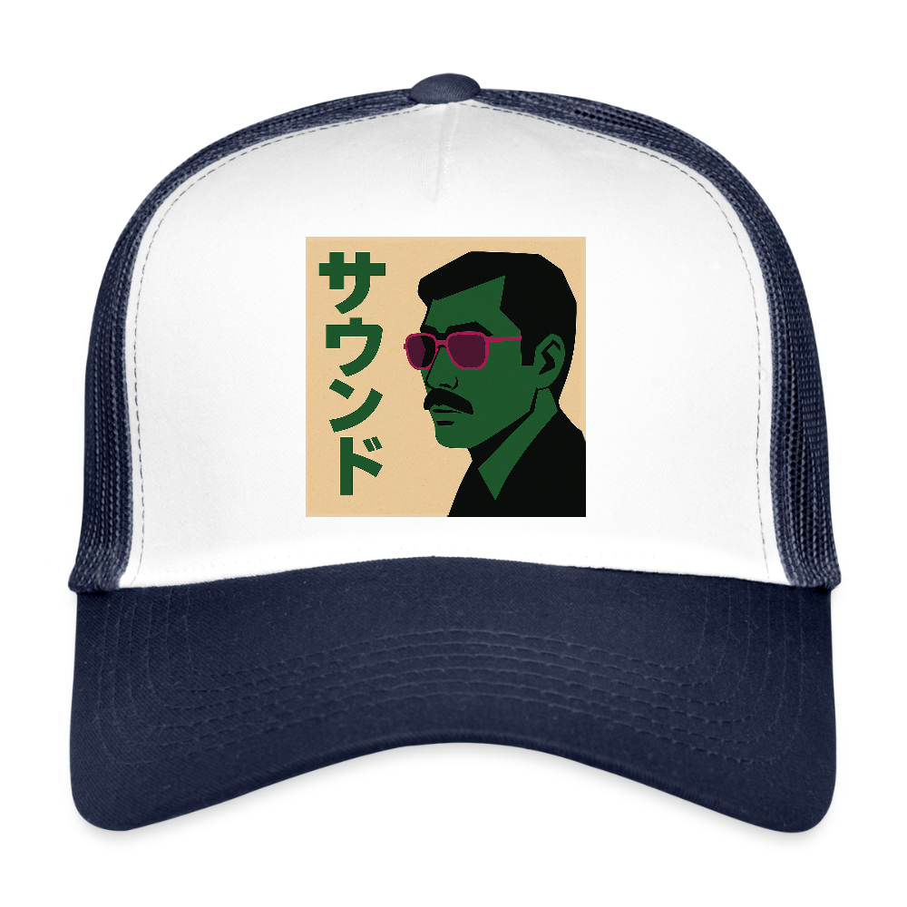 Nippon Sound, Trucker Cap - vit/marinblå