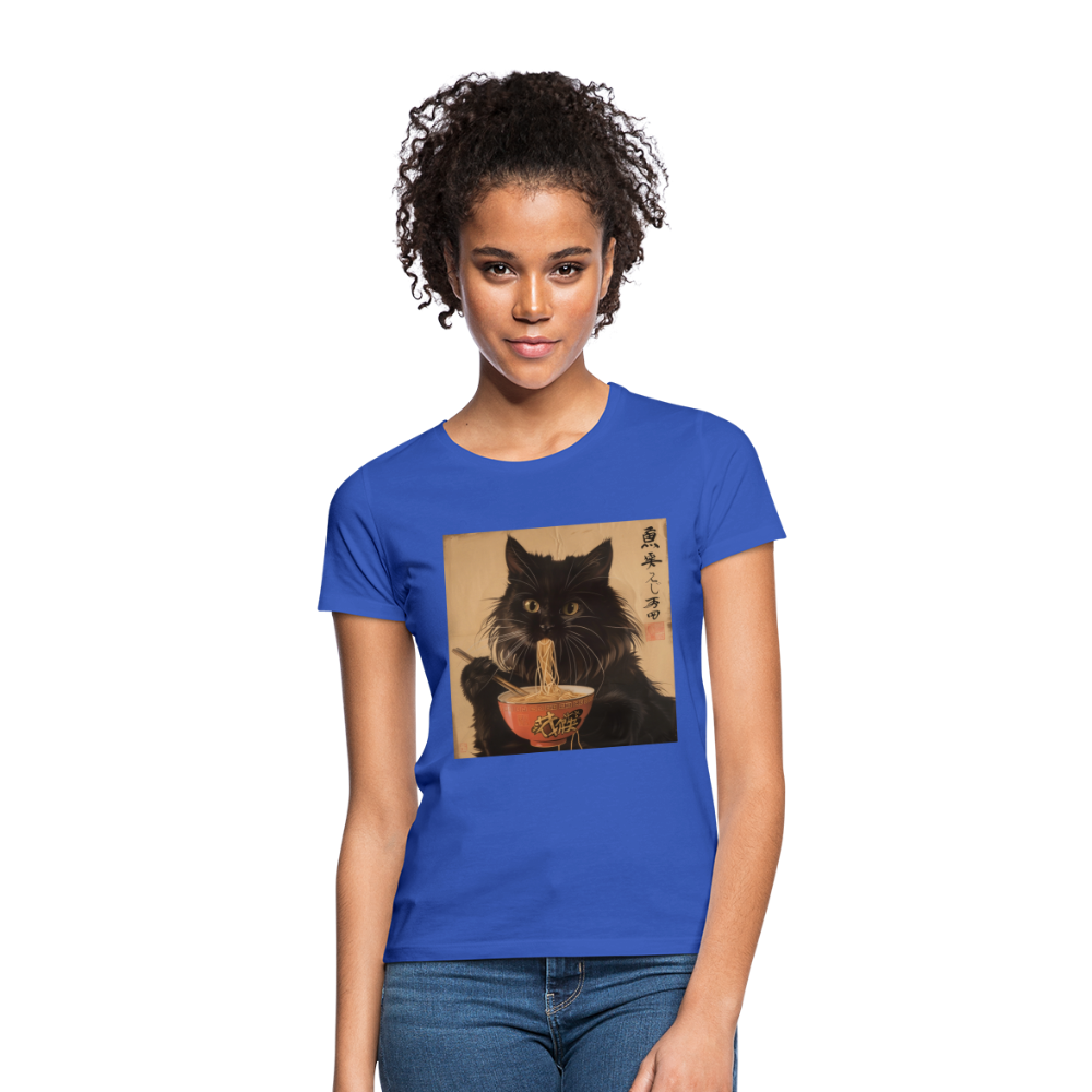 Kejsarens Katt och Ramens Hemlighet, T-shirt dam - royalblå