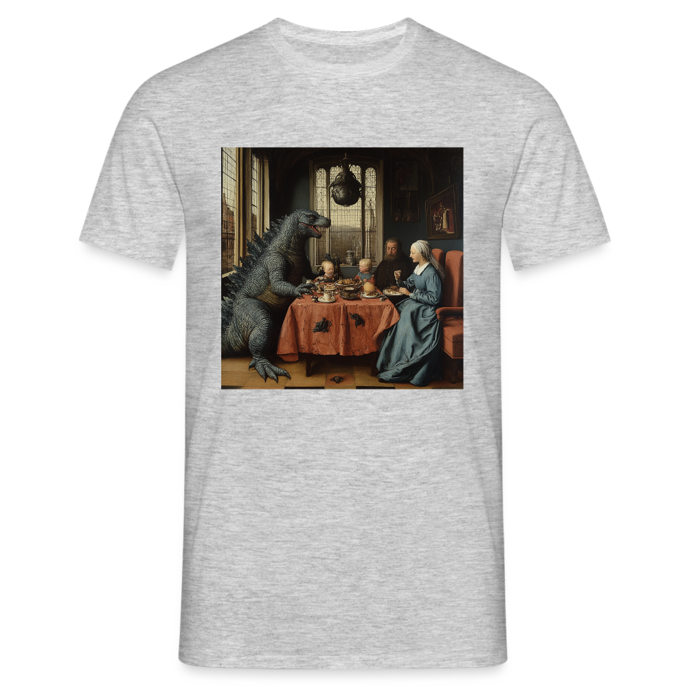 Familjens Fest med Gäst,T-shirt herr - gråmelerad