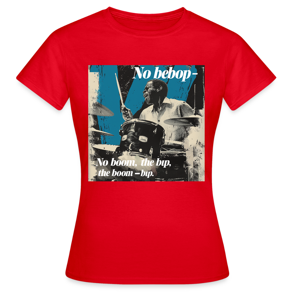 Push It Bebop, T-shirt dam - röd